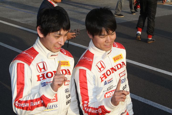 ST-5クラスで優勝した安井亮平と池⽥歩