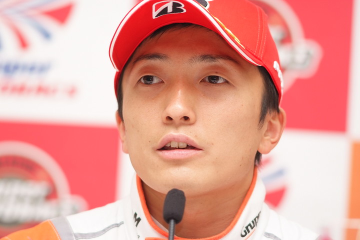 GT500クラスポールポジションの野尻智紀（AUTOBACS RACING TEAM AGURI）