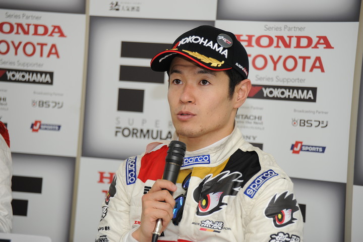 決勝記者会見: 優勝した山本尚貴（TEAM MUGEN）