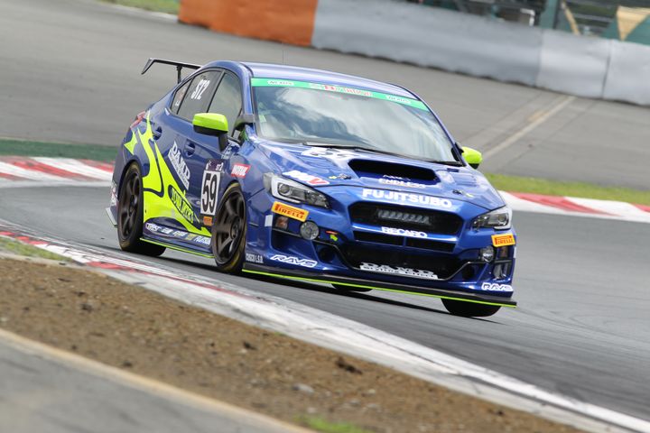 ST-2クラスポールポジションは大澤学／後藤比東至／井口卓人／石坂瑞基組（DAMD MOTUL ED WRX STI）