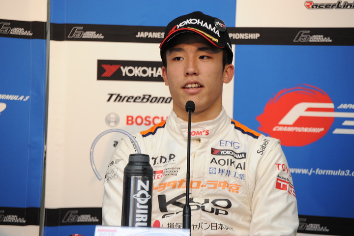 決勝記者会見: 坪井翔（カローラ中京Kuo TOM'S F317）