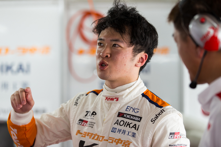 第7戦ポールポジション、第8戦予選2位の宮田莉朋（カローラ中京Kuo TEAM TOM'S）