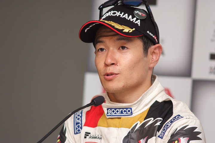 予選記者会見: 2位の山本尚貴（TEAM MUGEN）