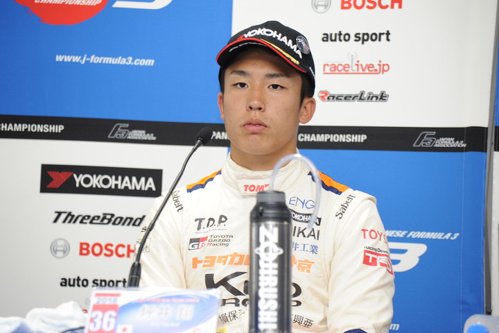 決勝記者会見: 坪井翔（カローラ中京Kuo TEAM TOM'S）