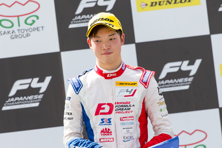 決勝2位の名取鉄平（Hondaフオ一ミュラ・ドリ一ム・プロジェクト）