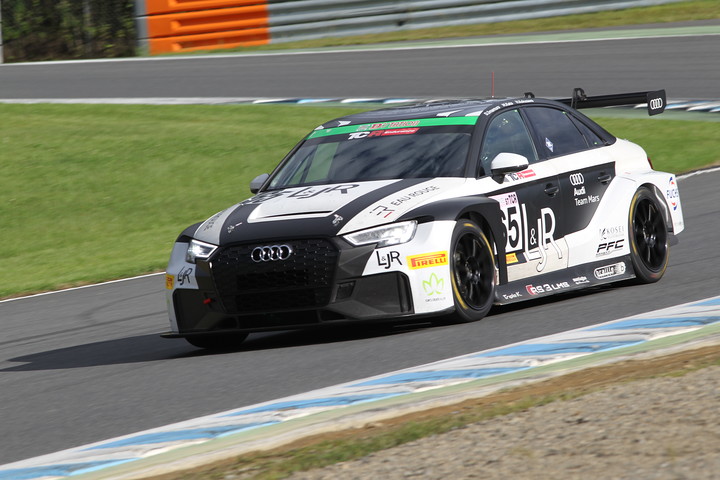 ST-TCRクラスポールポジションの今村大輔／加藤正将／石澤浩紀組（L&JR Mars Audi RS3 LMS）