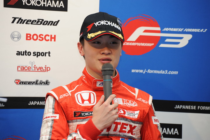 決勝記者会見: 2位・阪口晴南（TODA RACING）