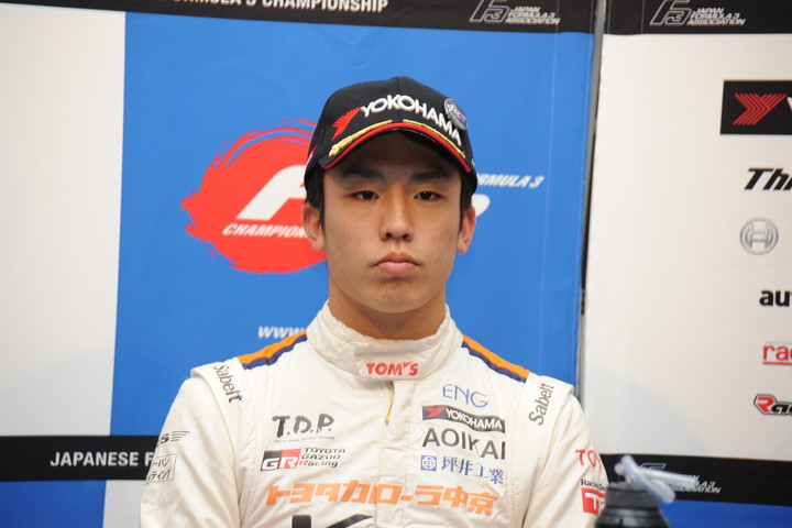 決勝記者会見: 優勝・坪井翔（カローラ中京Kuo TEAM TOM'S）