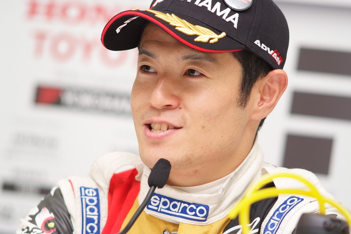 予選記者会見: ポールポジションの山本尚貴（TEAM MUGEN）