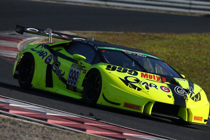 グループ1決勝: 木村武史／ケイ・コッツォリーノ／Afiq Yazid組（CARGUY HURACAN GT3）