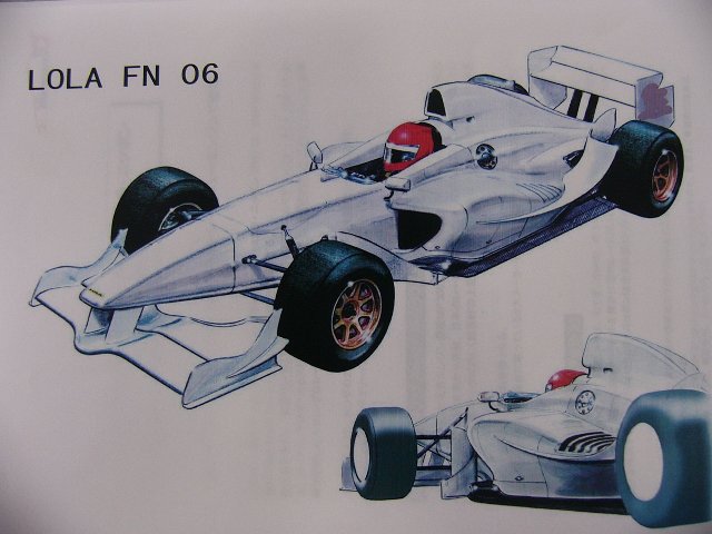 2006年から使用されるLola FN06の完成予想イラスト