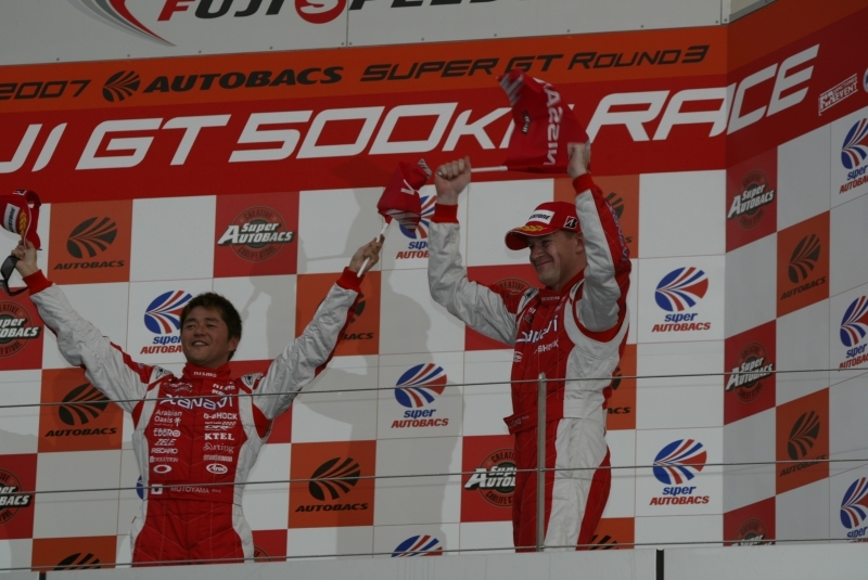 GT500クラスの表彰式