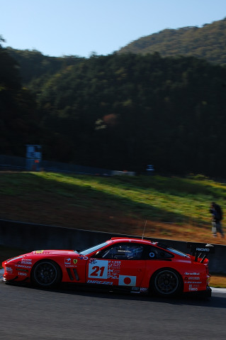 フリー走行GT1クラストップはDUNLOP Ferrari 550 GTS（飯田章／藤井誠暢／一ツ山幹夫組）