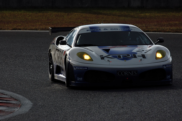 グリッド予選GT2クラストップはKRH F430GT（青山光司／高木真一／新田守男組）