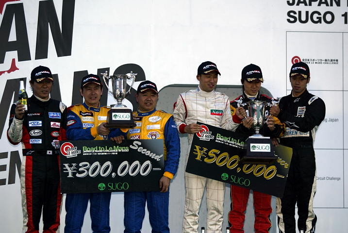 LMP2クラスの表彰式