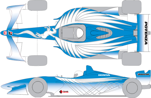 2009年度からのニューシャーシFN09ホンダ車にペイントされたファン公募のイラスト