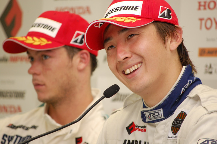 決勝レース1記者会見: 優勝の松田次生（LAWSON TEAM IMPUL）