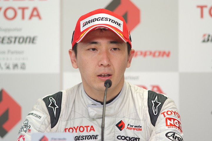 公式予選記者会見: 予選2位の松田次生（インパル）