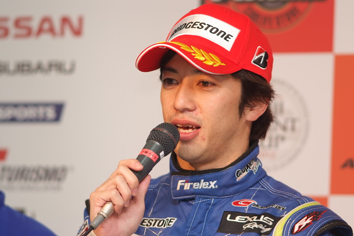JAFGP第2レース決勝記者会見: GT500クラス優勝の立川祐路（ZENT CERUMO SC430）