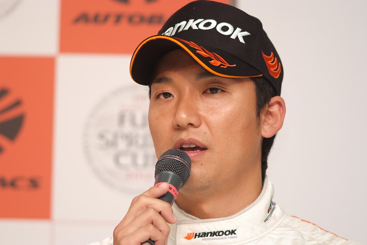 JAFGP総合優勝記者会見: GT300クラス総合優勝の藤井誠暢（HANKOOK PORSCHE）