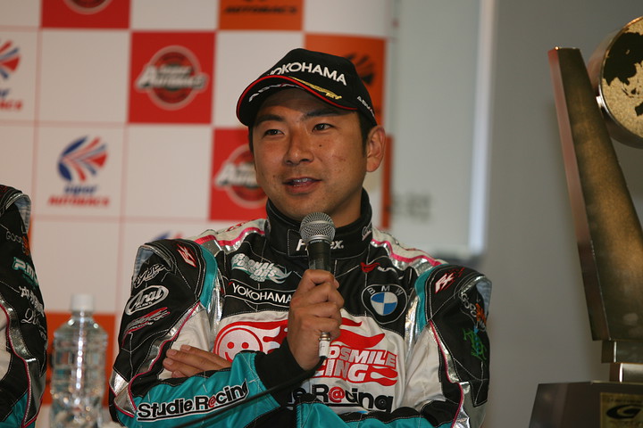 決勝記者会見 GT300クラス優勝の片岡龍也（GSR 初音ミク BMW） 2012年AUTOBACS SUPER GT第2戦 (富士