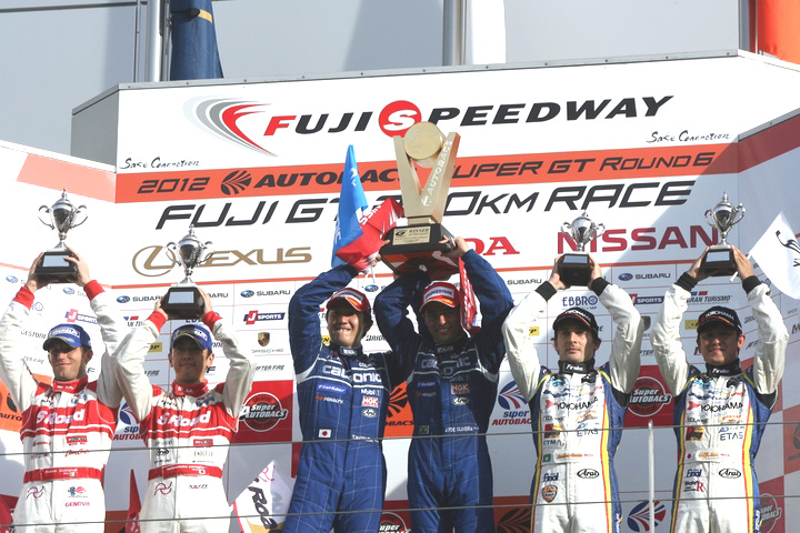 GT500クラスの暫定表彰式