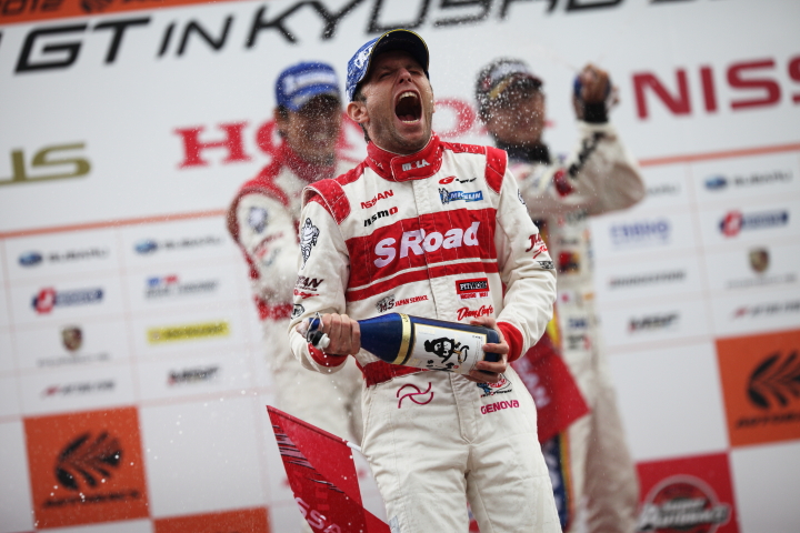 GT500クラスのシャンパンファイト