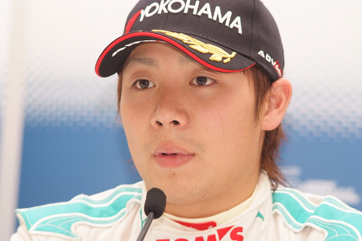 決勝記者会見: 決勝2位の勝田貴元（トムス）