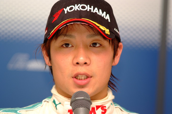 決勝記者会見: 決勝2位の勝田貴元（トムス）