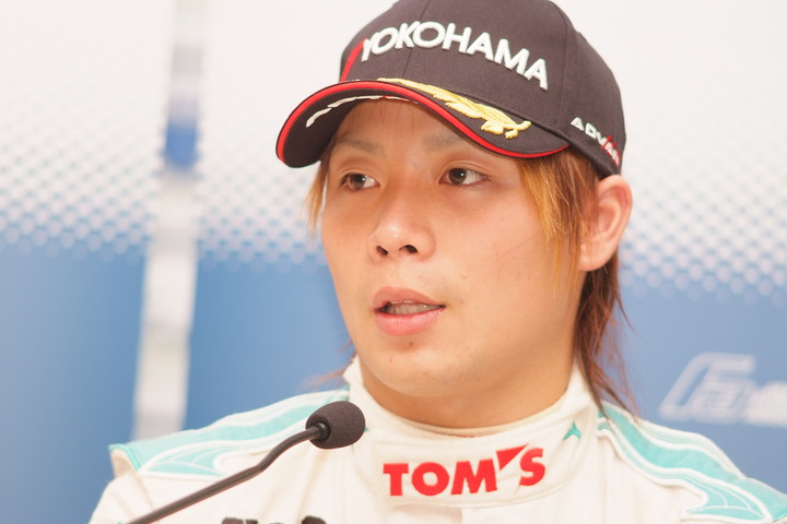 決勝記者会見: 3位の勝田貴元（トムス）