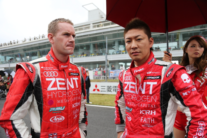 スターティンググリッド: 都筑晶裕／リチャード・ライアン（GT300:ZENT Audi R8 LMS ultra）