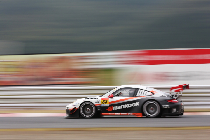 決勝レース: 影山正美／藤井誠暢組（GT300:HANKOOK PORSCHE）