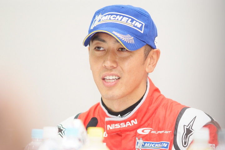 公式予選記者会見: GT500クラスポールシッターの柳田真孝（MOTUL AUTECH GT-R）