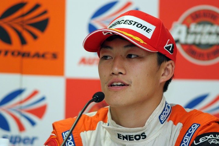 決勝記者会見: GT500クラス優勝の国本雄資（ENEOS SUSTINA SC430）