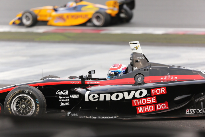 レース終盤、ガス欠でストップした松田次生（Lenovo TEAM IMPUL）