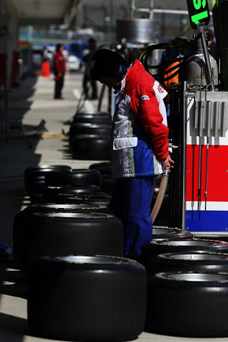 今シーズンからスペックが変わってタイム向上に貢献しているブリヂストンタイヤ