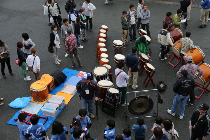 和太鼓準備中