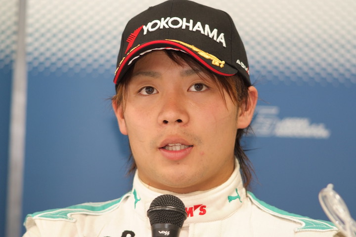 決勝記者会見: 総合3位の勝田貴元（PETRONAS TOM'S F314）