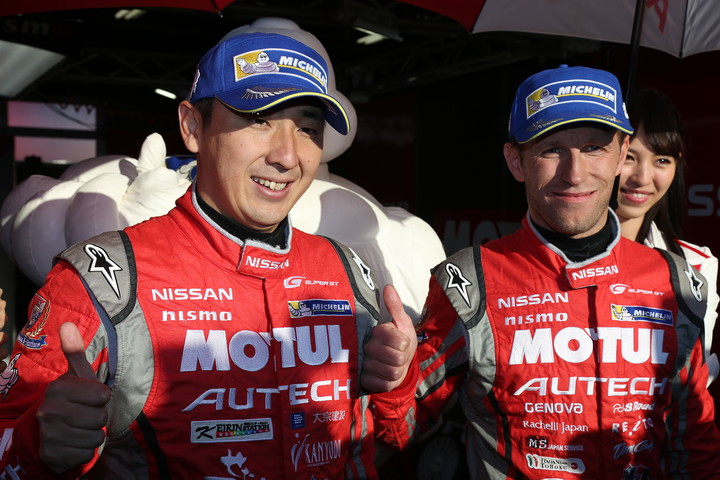 GT500クラスポールシッターの松田次生／ロニー・クインタレッリ組（MOTUL AUTECH GT-R）