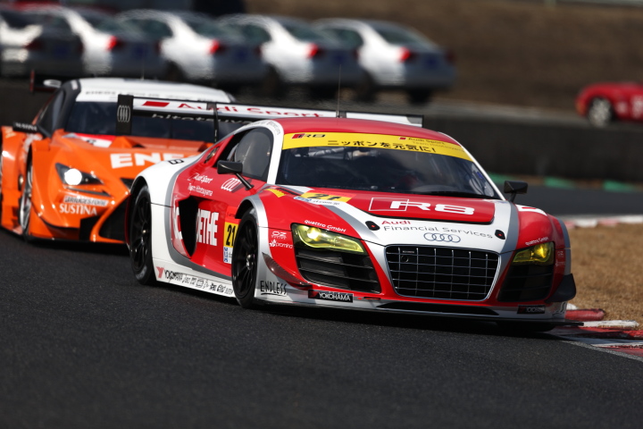 公式テスト岡山: リチャード・ライアン／藤井誠暢組（GT300:Audi R8 LMS ultra）