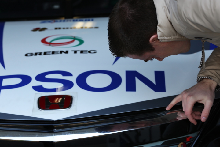 公式テスト岡山: ベルトラン・バゲット（GT500:Epson NSX CONCEPT-GT）