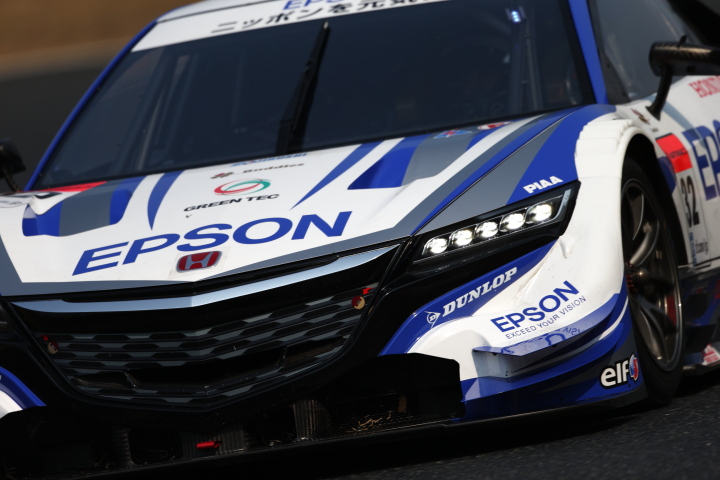 公式テスト岡山: 中嶋大祐／ベルトラン・バゲット組（GT500:Epson NSX CONCEPT-GT）