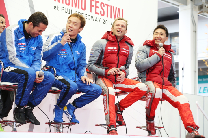 今シーズンGT500クラスに参戦したドライバー。左から佐々木大樹、J.P.オリベイラ、安田裕信、ロニー・クインタレッリ、松田次生