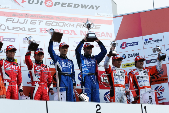 決勝レース: GT500クラスの表彰式
