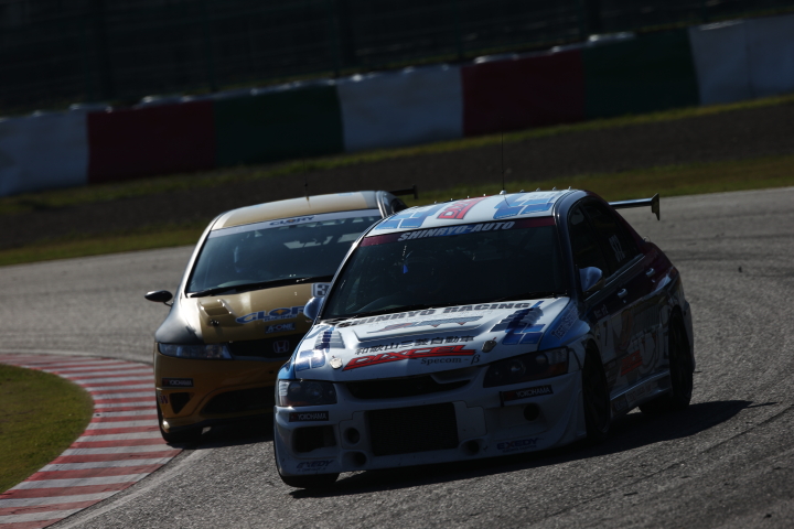 STEL占有走行1回目: 藤井芳樹／関豊／高橋卓矢組（ST-2: 新菱オートエボⅨ）