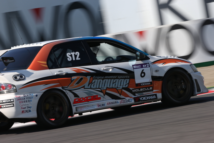 STEL占有走行2回目: 冨桝朋広／菊地靖組（ST-2: 新菱オートDIXCELエボⅨ）