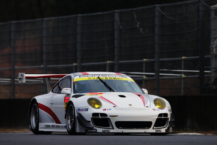 岡山ファン感謝デー公式テスト1回目: 坂本祐也／山下健太組（KTR Porsche）