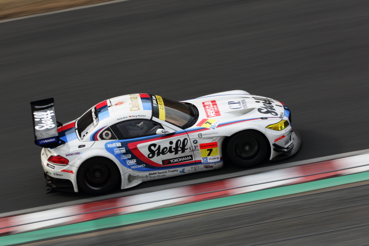 岡山ファン感謝デー公式テスト4回目: ヨルグ･ミューラー／荒聖治組（Studie BMW Z4）