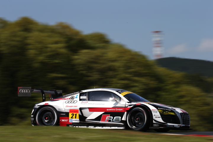 GT300クラスノックアウト予選Q1:藤井誠暢（Audi R8 LMS ultra）