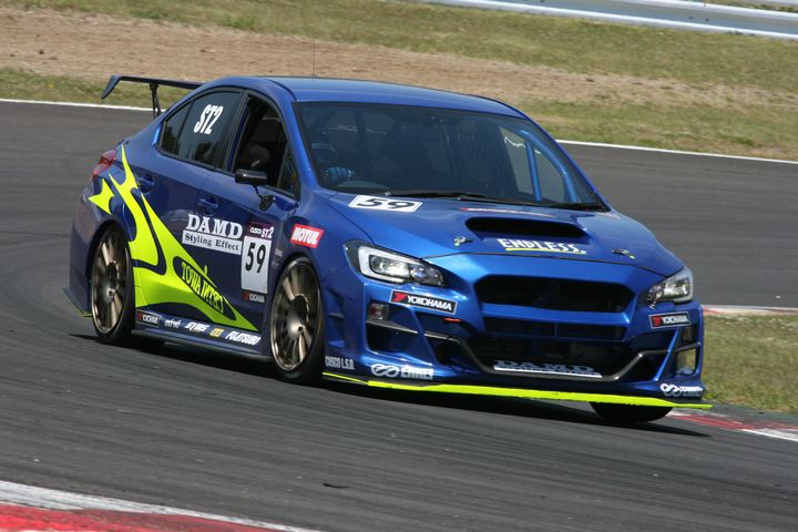 ST-2クラスポールポジションは大澤学／松田晃司／吉田寿博組（DAMD MOTUL ED WRX STI）